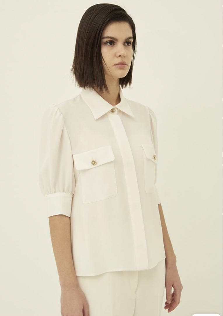 MWtokyo(エムタブリュー) ハーフスリーブビジューブラウス