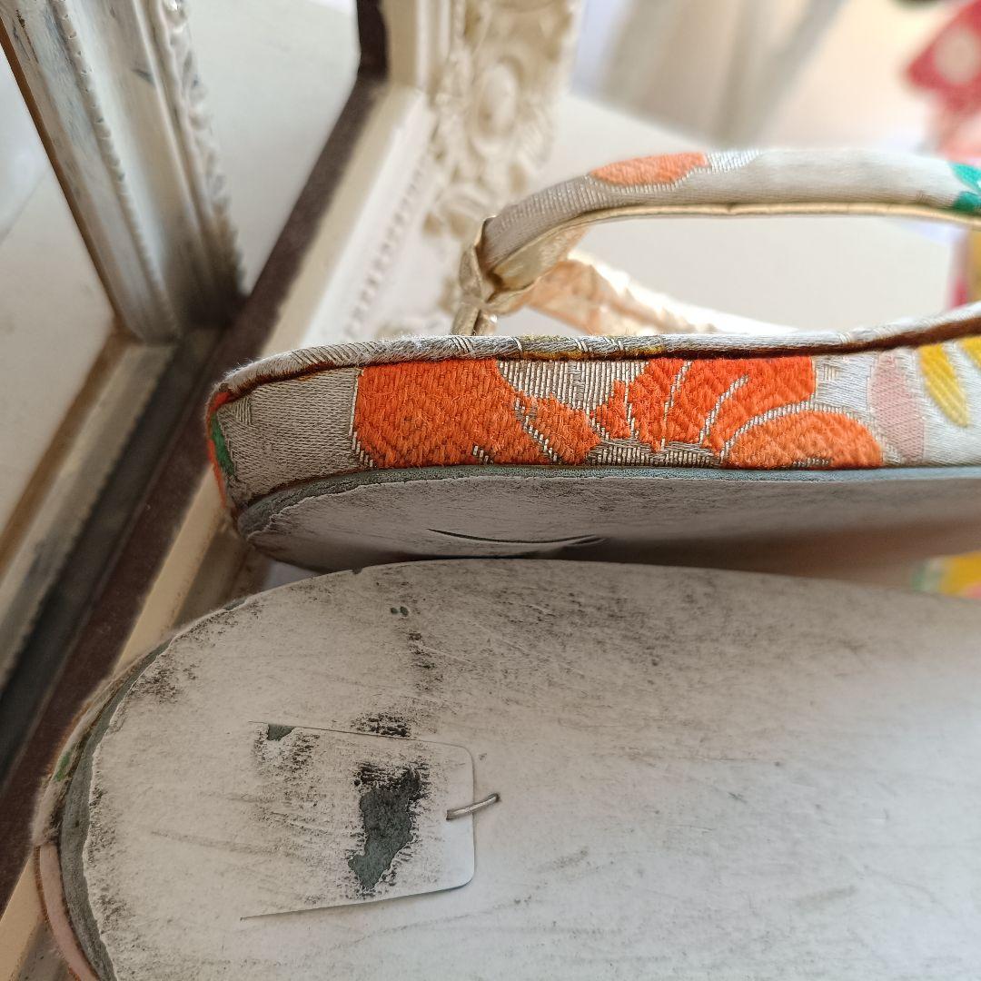 アンティークカラフル模様の着物と作り帯☆七五三セット