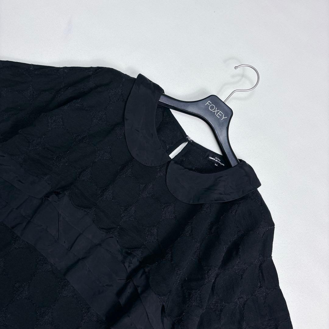 美品✨トリココムデギャルソン 丸襟ブラウス ドット レース M AD2016