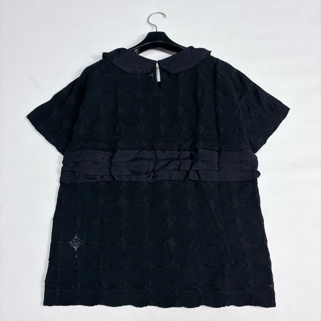 美品✨トリココムデギャルソン 丸襟ブラウス ドット レース M AD2016