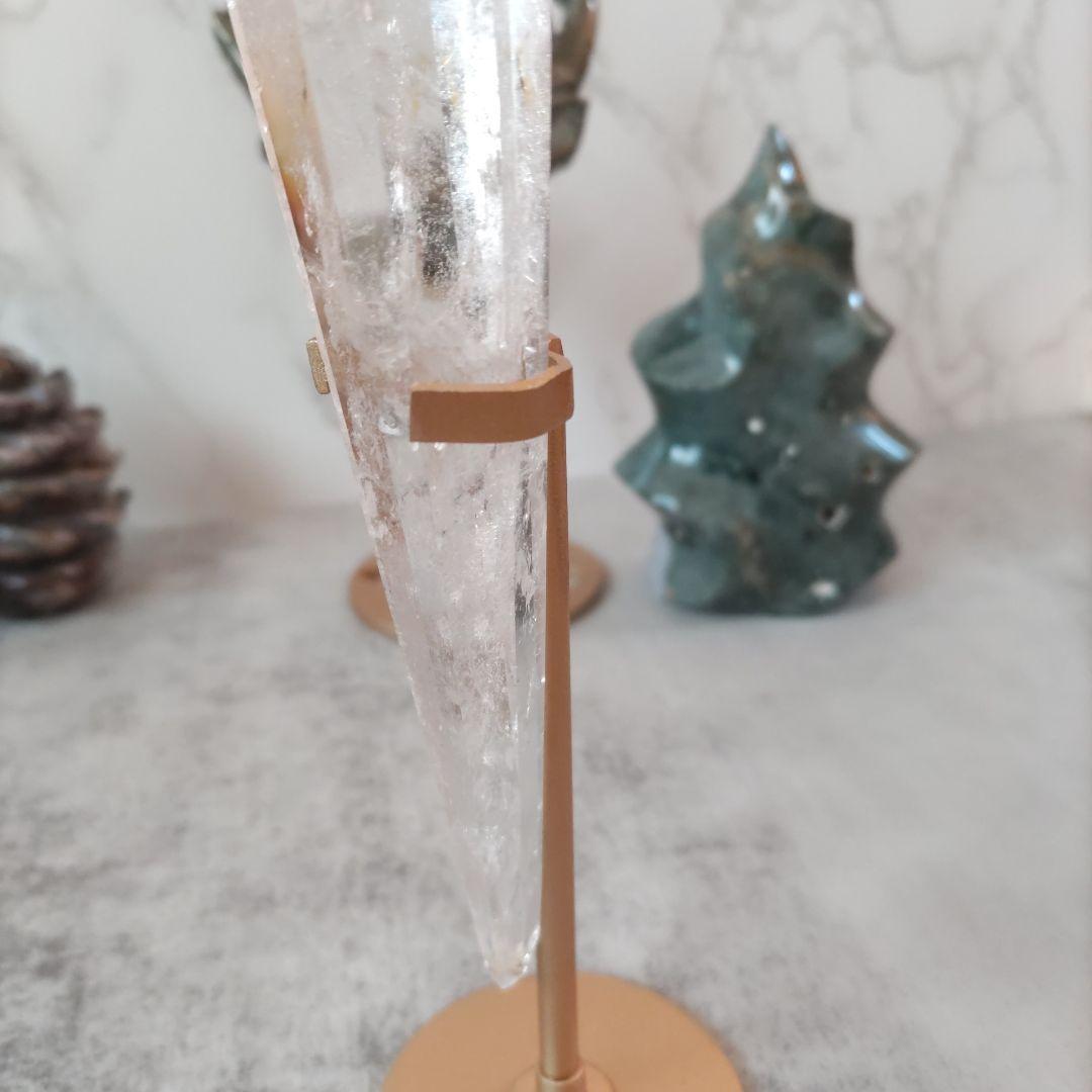 水晶　ワンド　21cm　専用スタンドセット　　 クリアクォーツ
