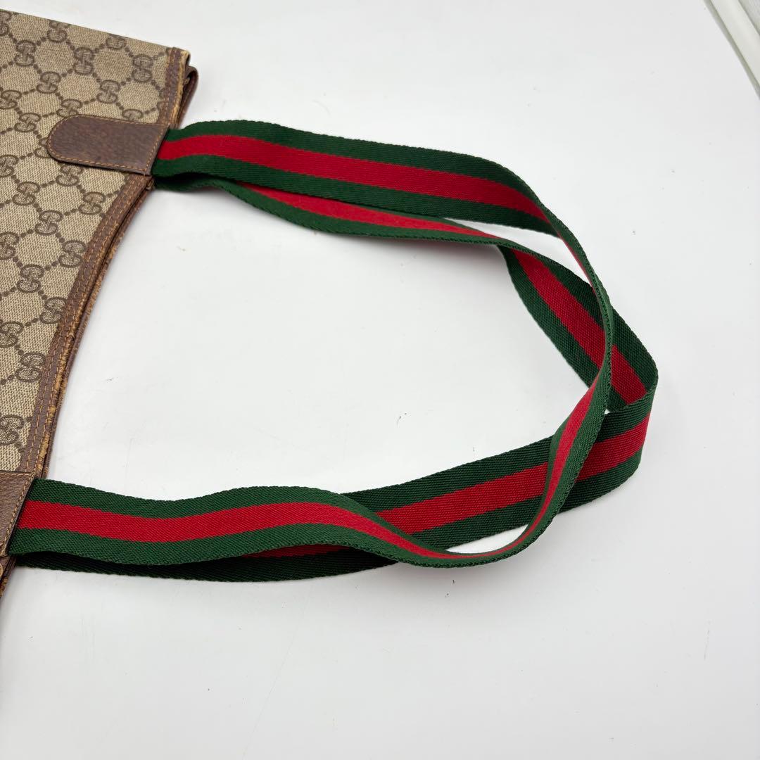 グッチ シェリーライン トートバッグ GG柄 オールド 0914-S6920s