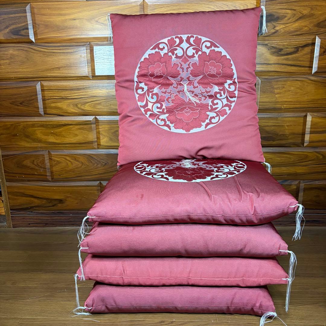 2 超高級 婚礼 座布団 新品未使用 房付き 5枚セット 専用箱付き 法事 来客