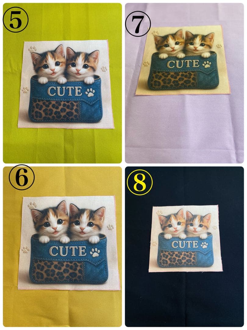 猫ちゃん♡ チューリップ型サイドポケット付きトート