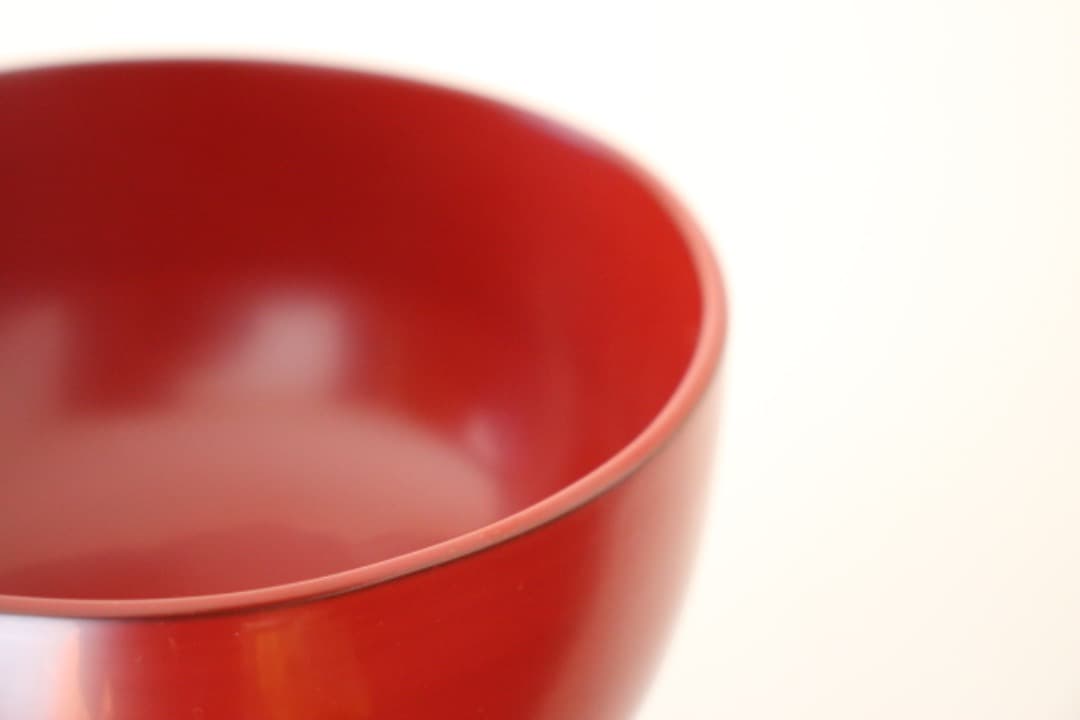 未使用・箱入　佐藤阡朗（せんろう）　大朱椀　朱塗　漆器