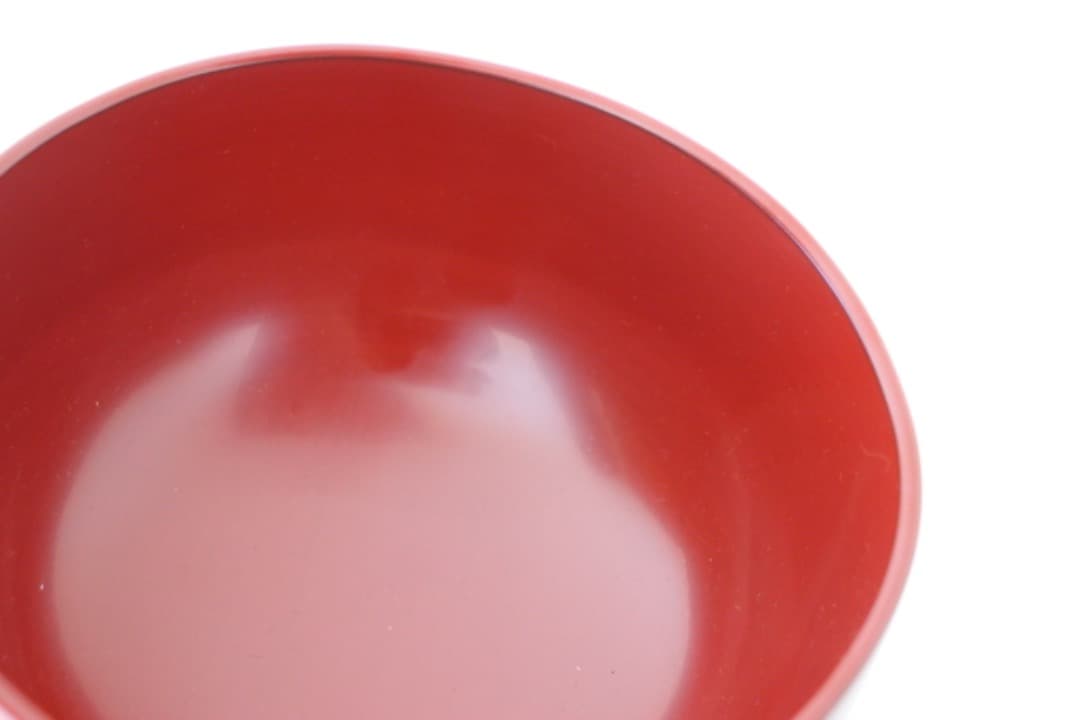 未使用・箱入　佐藤阡朗（せんろう）　大朱椀　朱塗　漆器