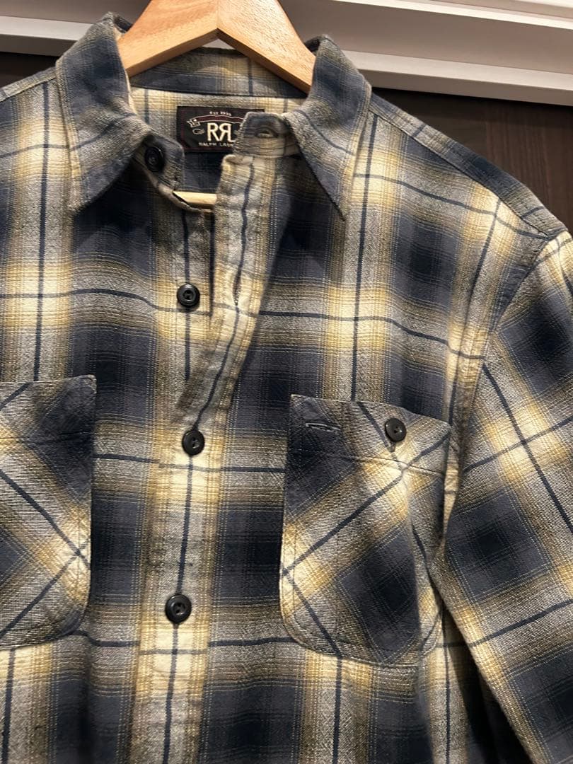 新品未使用　スーパーレア　RRL ダブルアールエル　シャドーオンブレ　シャツ
