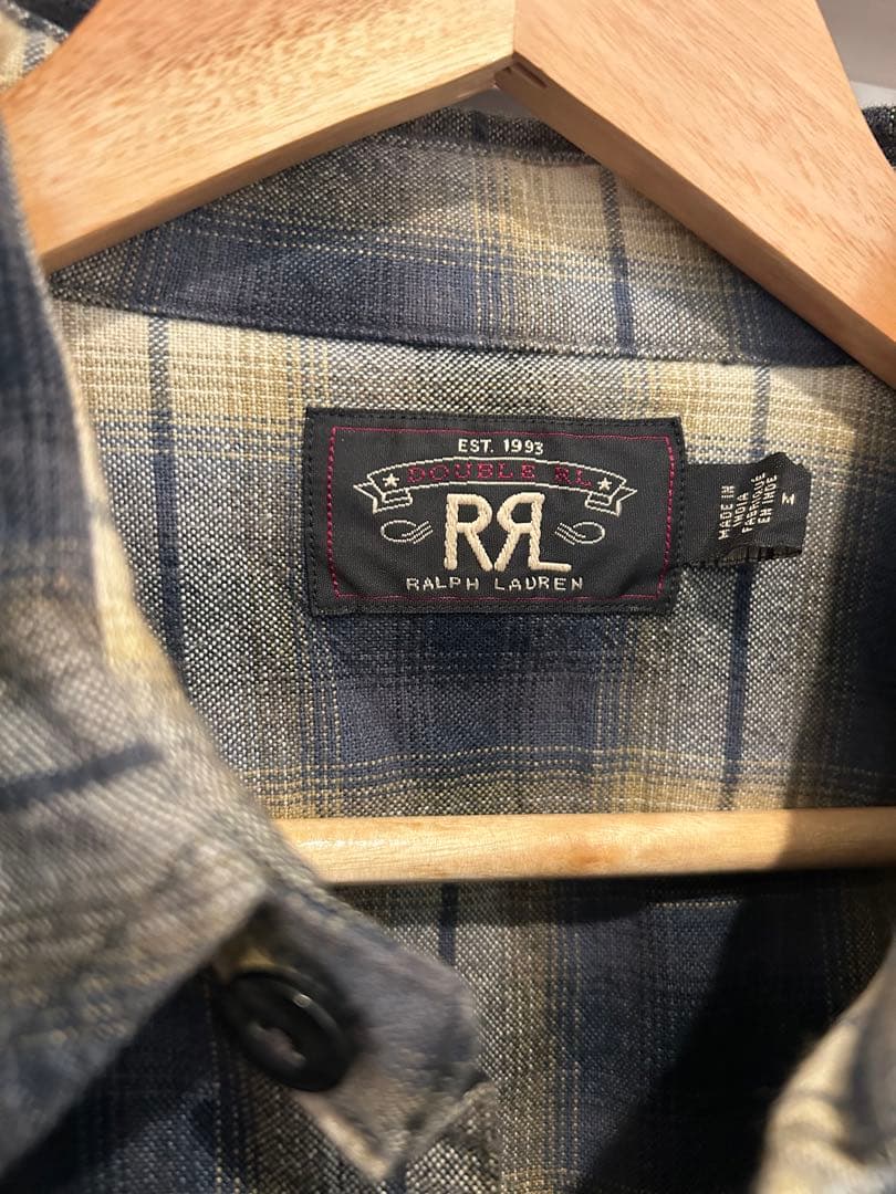 新品未使用　スーパーレア　RRL ダブルアールエル　シャドーオンブレ　シャツ