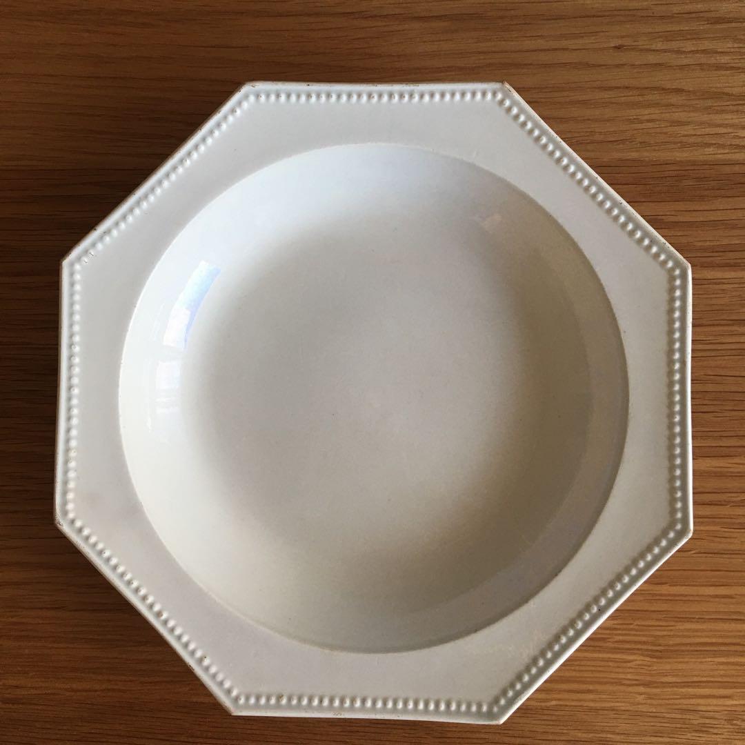 モントロー ファイアンスフィーヌ オクトゴナルプレート 深皿 アンティーク