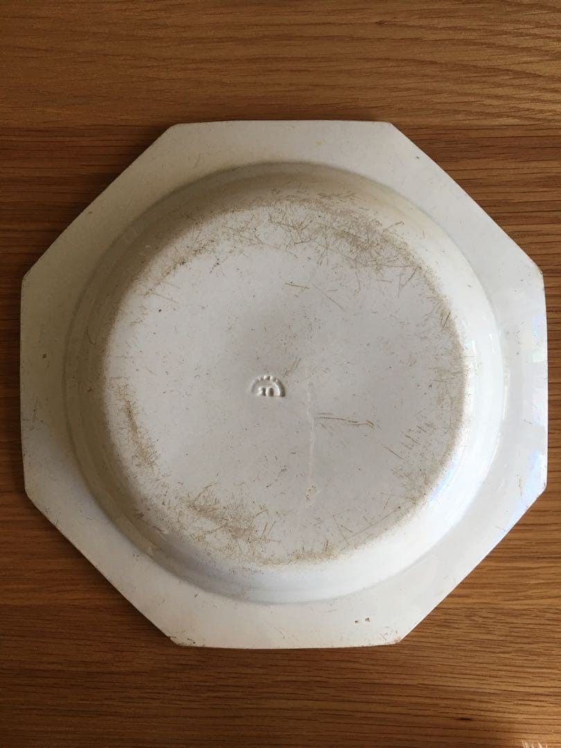 モントロー ファイアンスフィーヌ オクトゴナルプレート 深皿 アンティーク