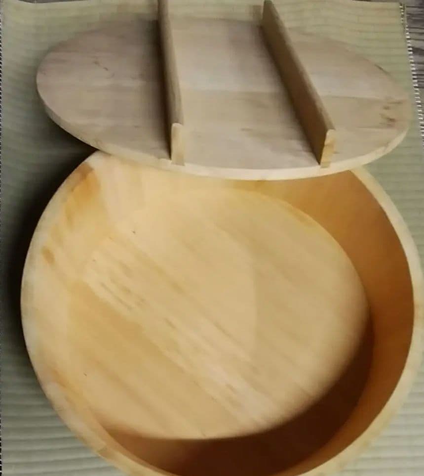 特注飯台蓋付き　直径40cm　パーティー道具　寿司桶　未使用　職人造