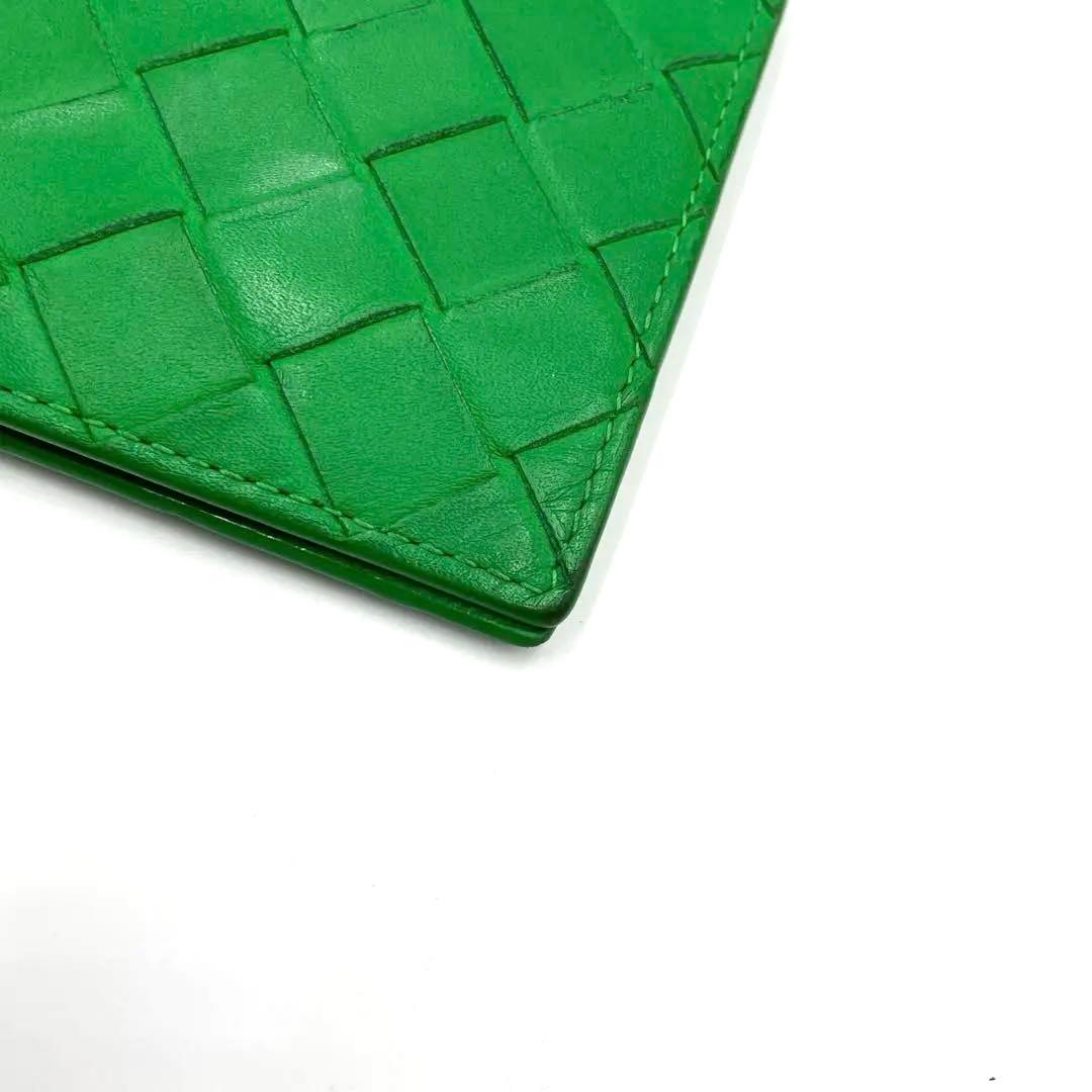 【希少色】ボッテガヴェネタ マネークリップ マキシイントレチャート 緑