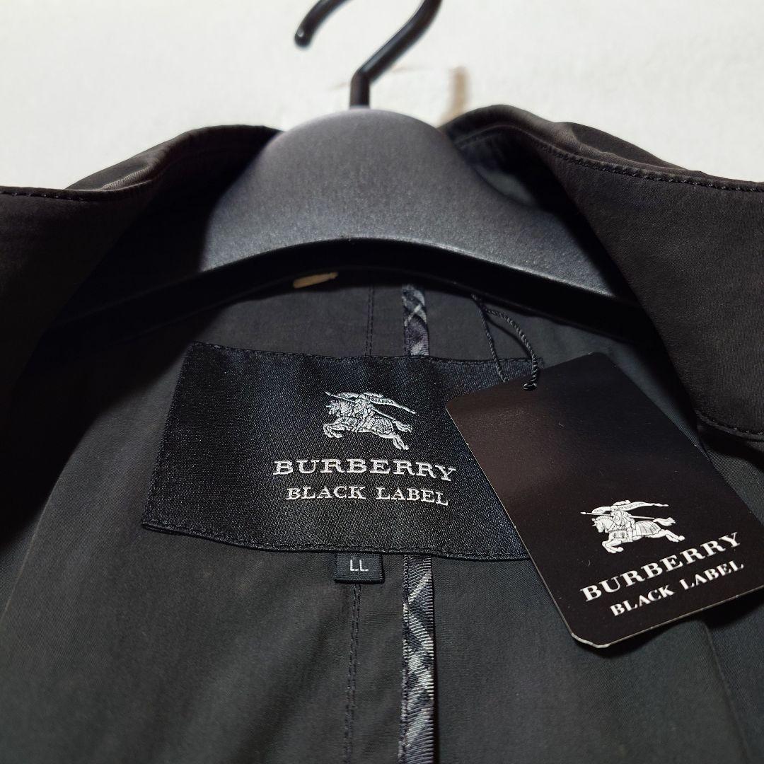 【美品】バーバリーブラックレーベル トレンチコート 黒 LL 薄手 春物