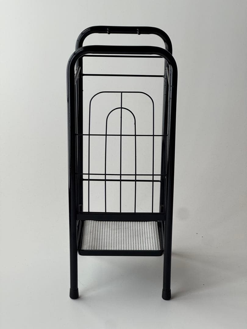 ポストモダン デッドストック ブラック 金属製 傘立て ヴィンテージ