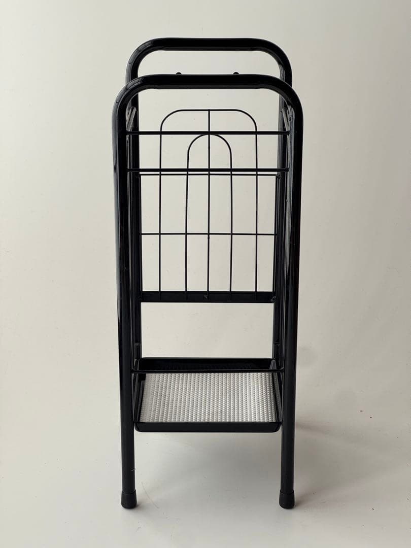 ポストモダン デッドストック ブラック 金属製 傘立て ヴィンテージ