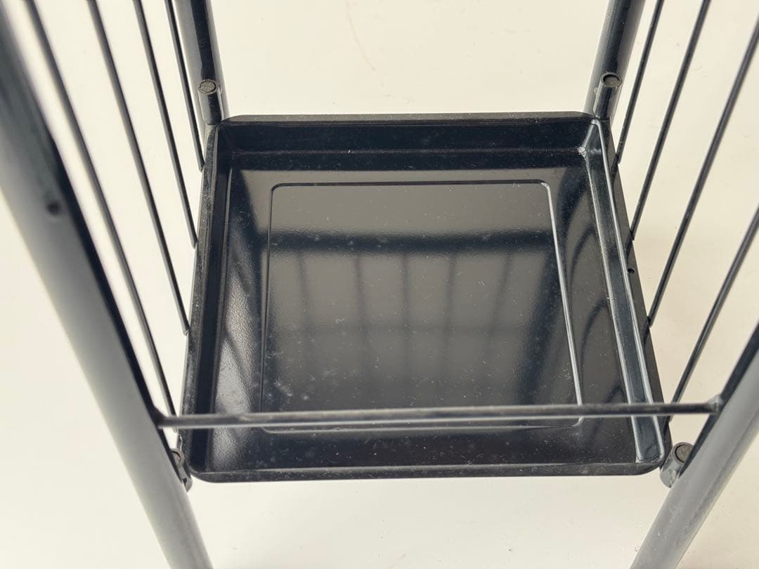 ポストモダン デッドストック ブラック 金属製 傘立て ヴィンテージ