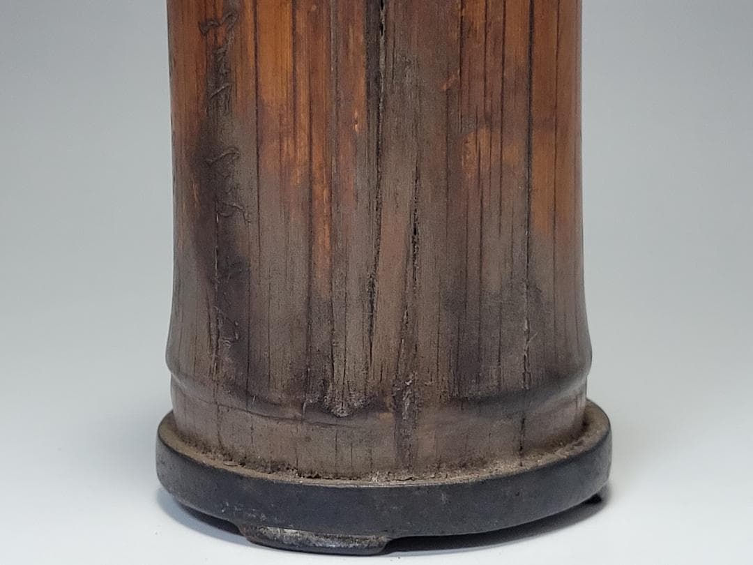 竹製 筆筒 明清時代 高さ約13.1cm
