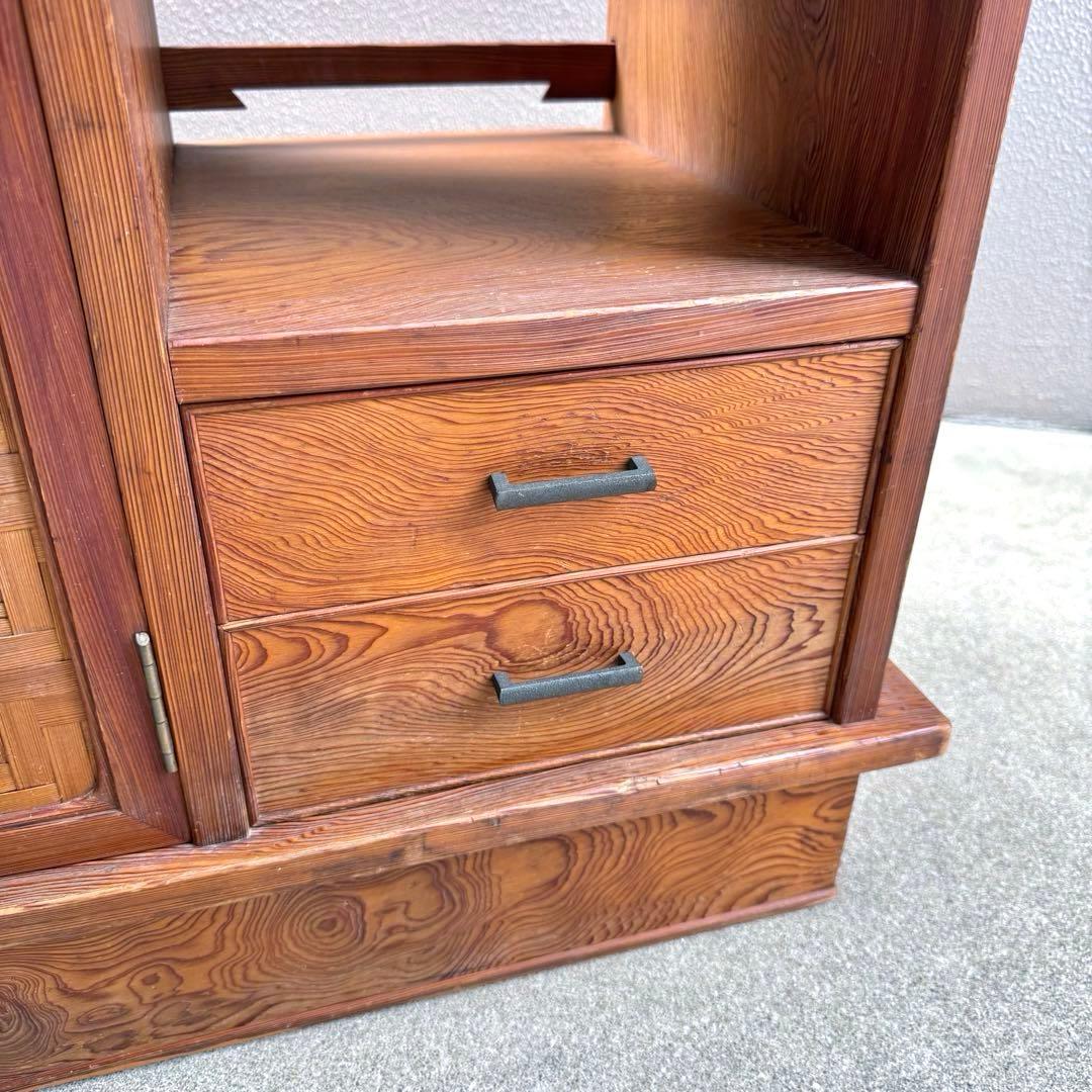 昭和レトロ アンティーク 屋久杉 サイドボード キャビネット 戸棚 民芸家具