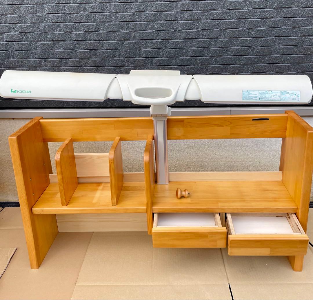 コイズミ学習机上棚部分　本棚　デスク固定器具あり