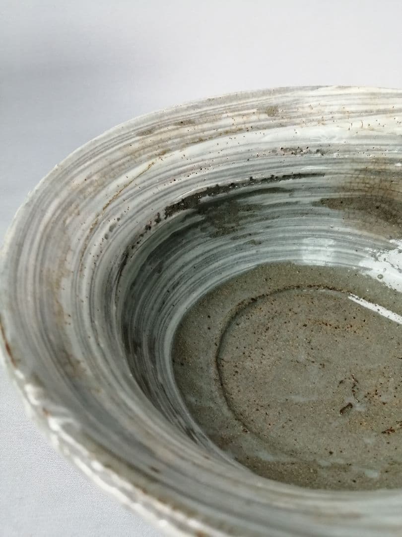 【茶道具】清水六兵衛造　刷毛目鉢　水指　水指391