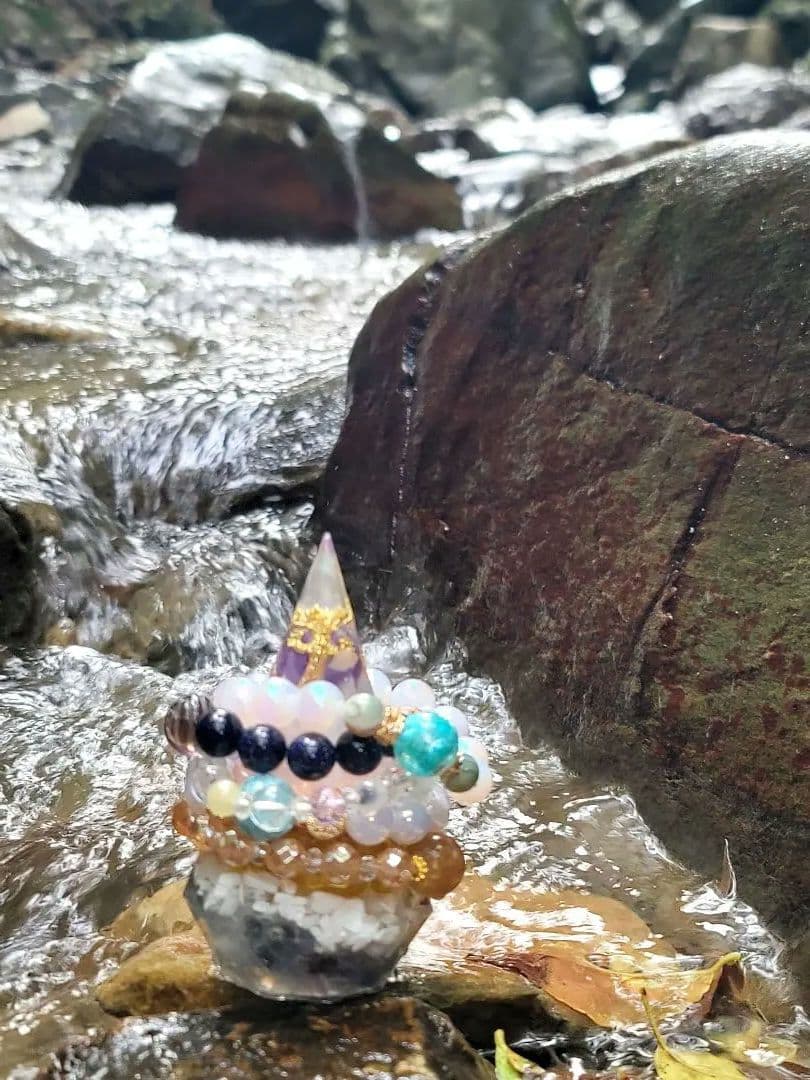 沖縄ター滝、財運+迷いを断ち成功の龍神オルゴナイト