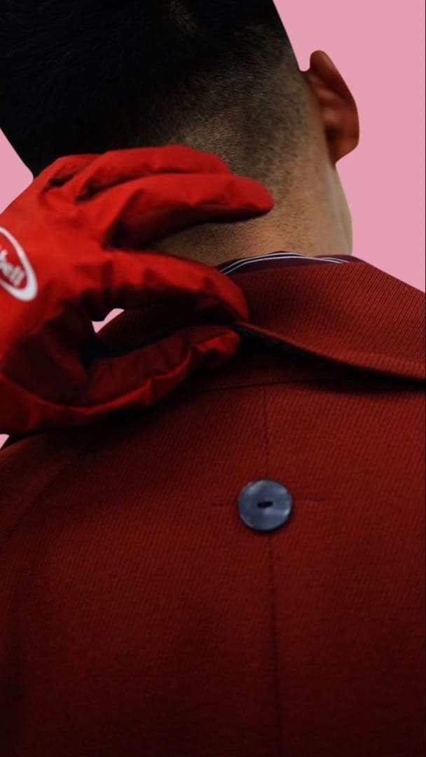 ジャケット・アウター OmarAfridi RAGLAN LONG COAT 20AW RED