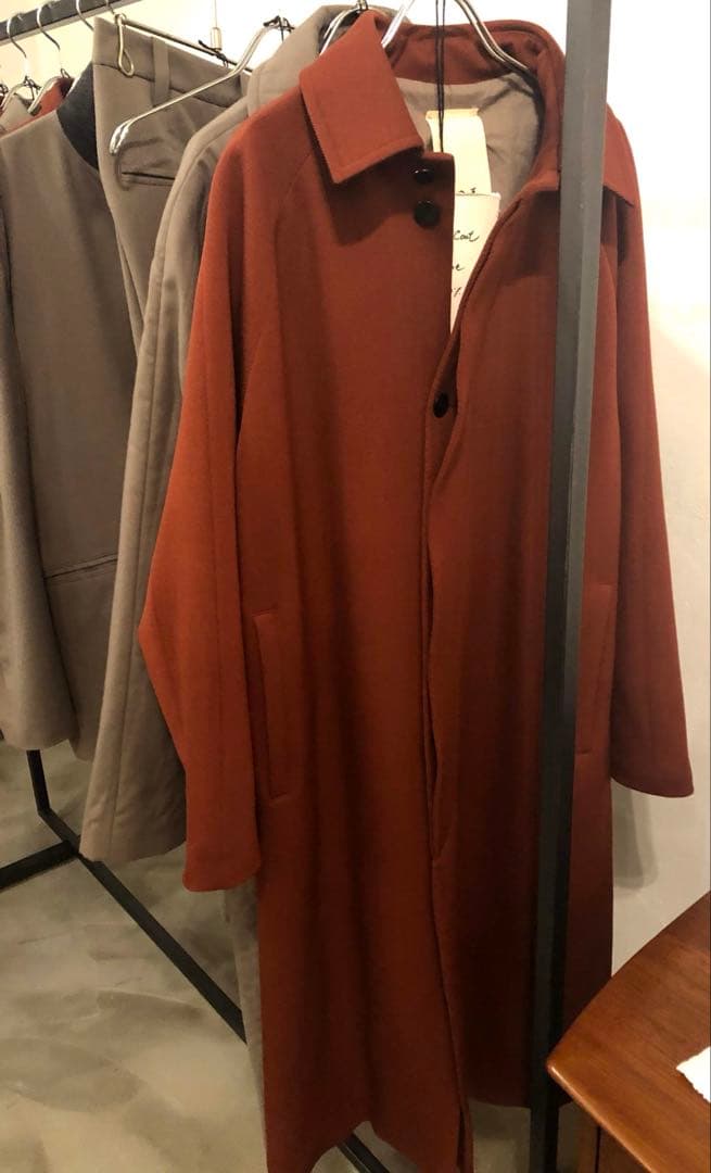 ジャケット・アウター OmarAfridi RAGLAN LONG COAT 20AW RED