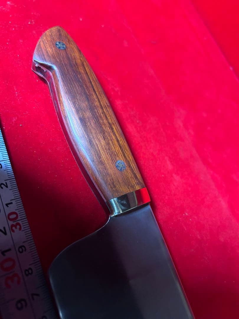 01473 包丁　洋牛刀　本焼　富士山波紋　スウェーデン鋼K990 鏡面仕上げ