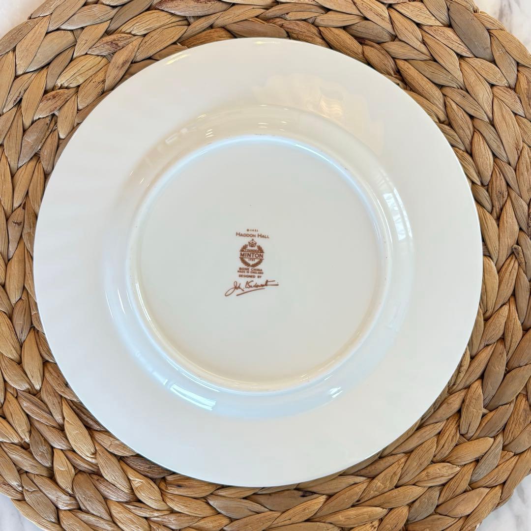 【美品】ハドンホール　グリーン　23cm 皿 ６枚セット ミントン