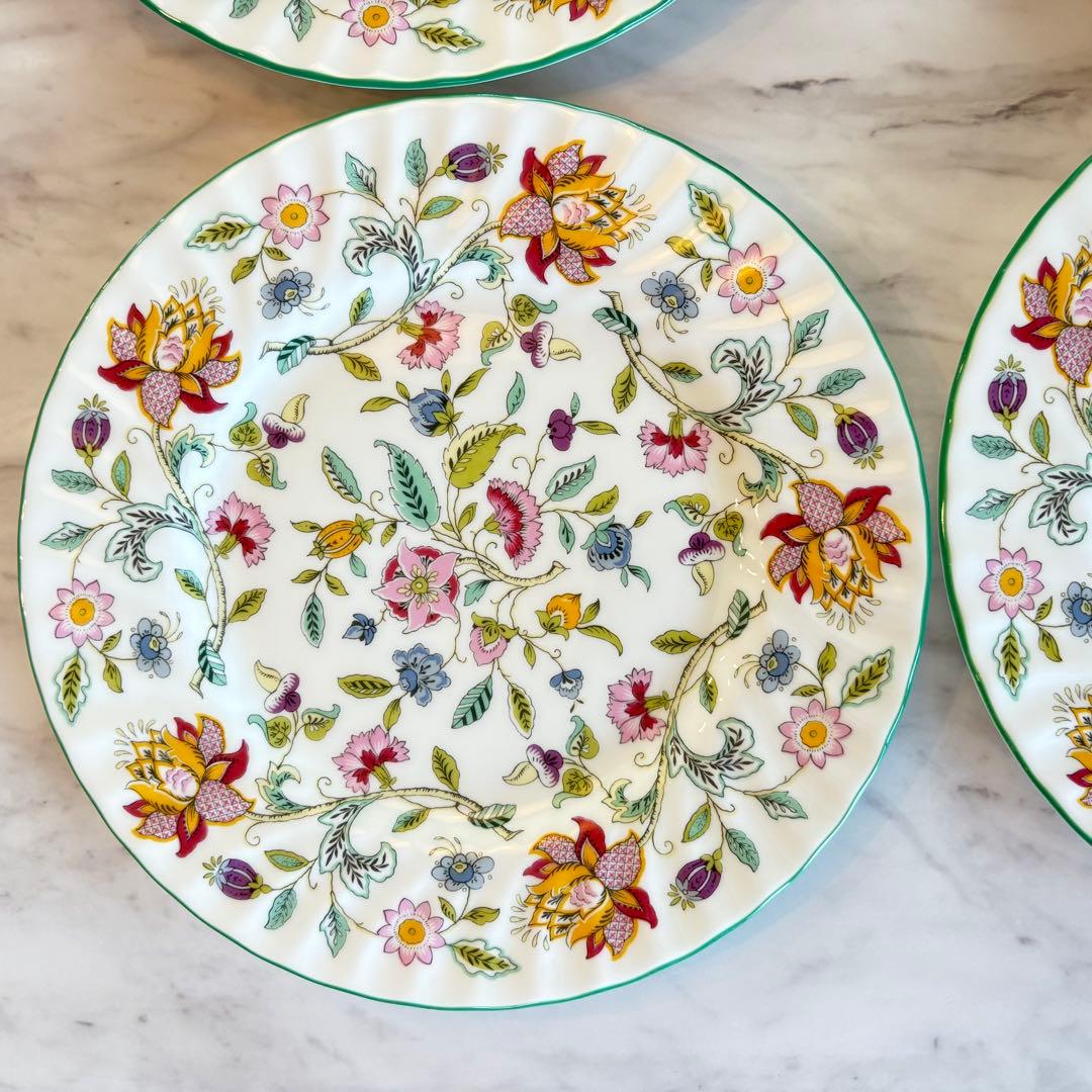 【美品】ハドンホール　グリーン　23cm 皿 ６枚セット ミントン