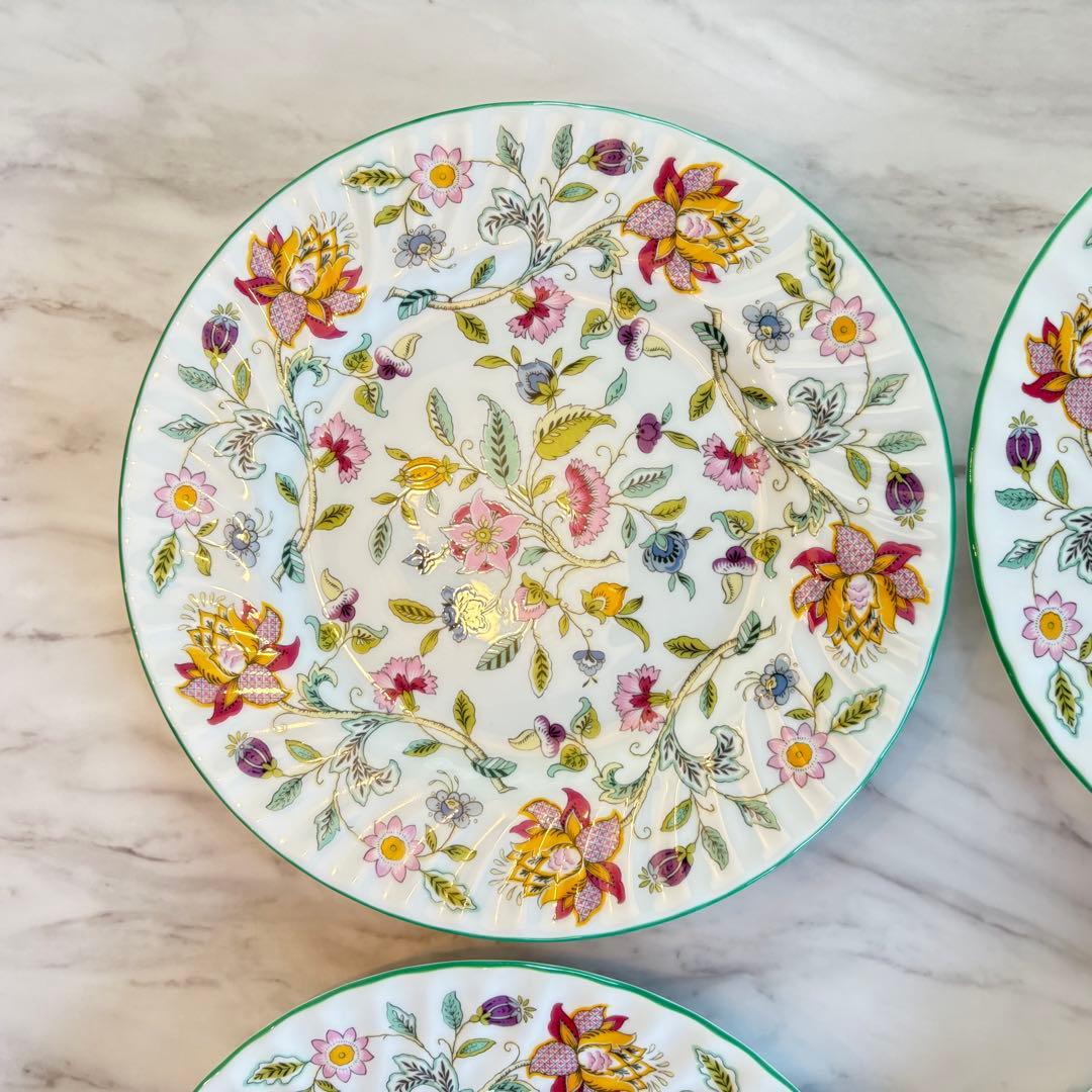 【美品】ハドンホール　グリーン　23cm 皿 ６枚セット ミントン