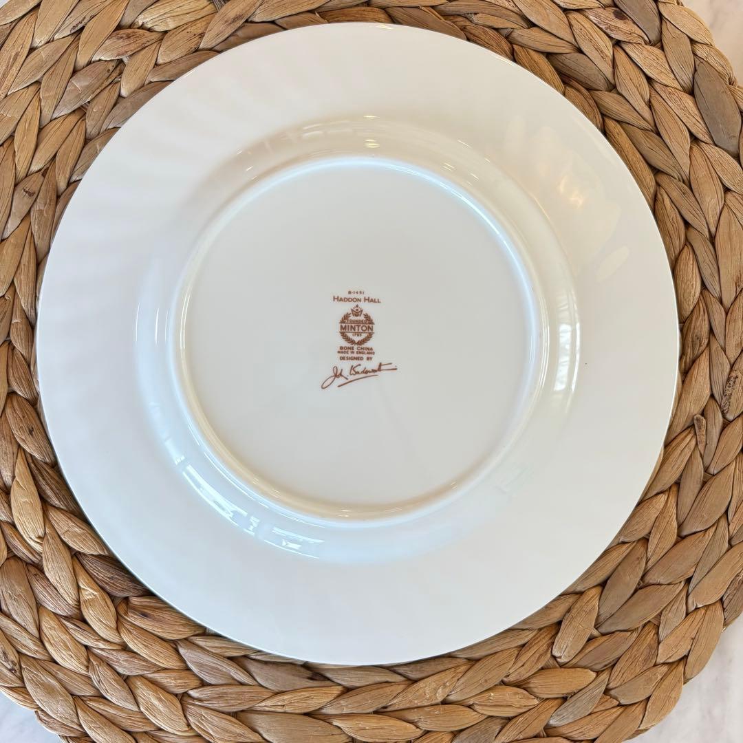 【美品】ハドンホール　グリーン　23cm 皿 ６枚セット ミントン