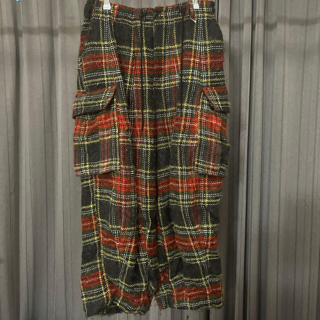 needles Wool Shaggy Plaid チェック　ヒザデル