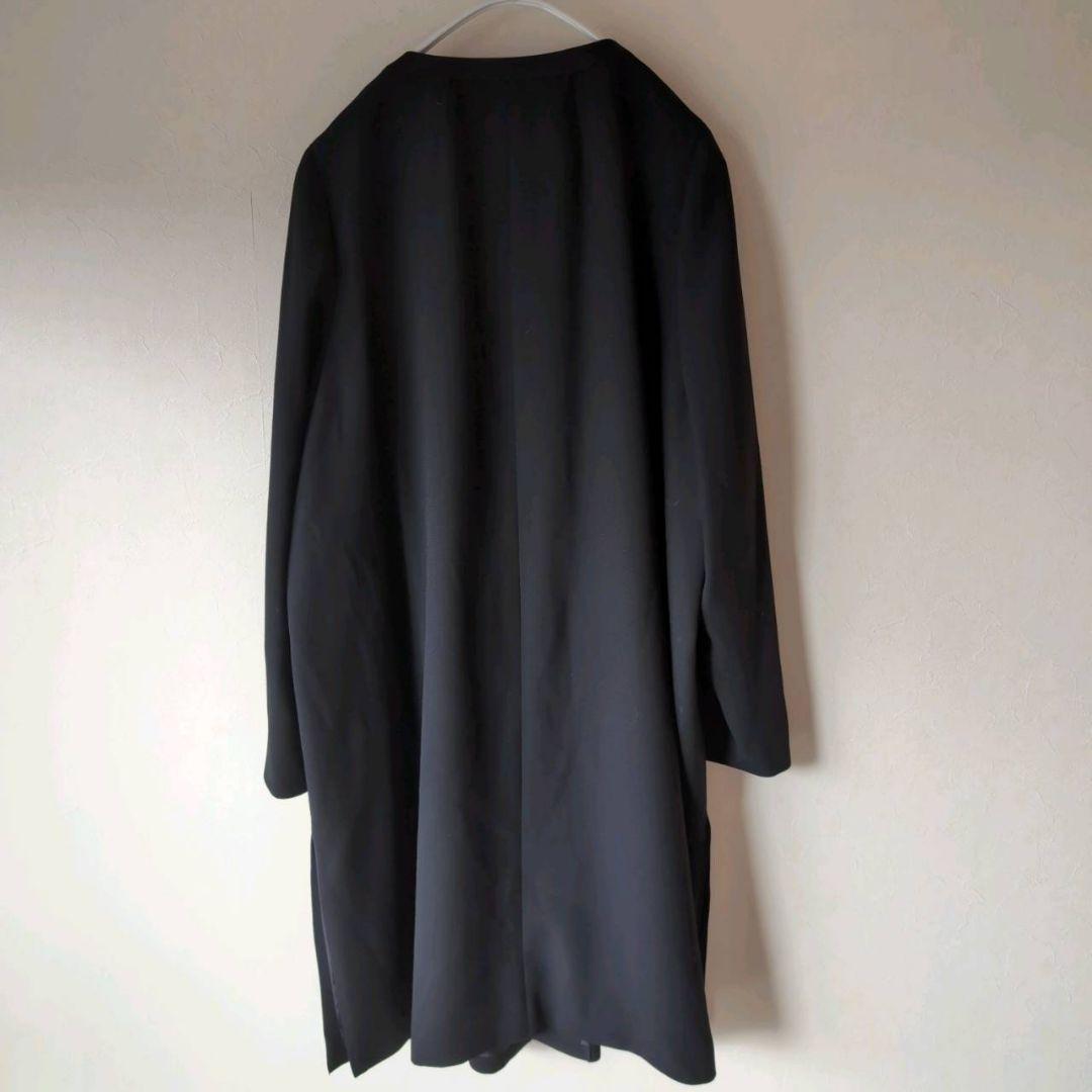 東京ソワール　ノーカラーロングコート　ブラック　冠婚葬祭　羽織り