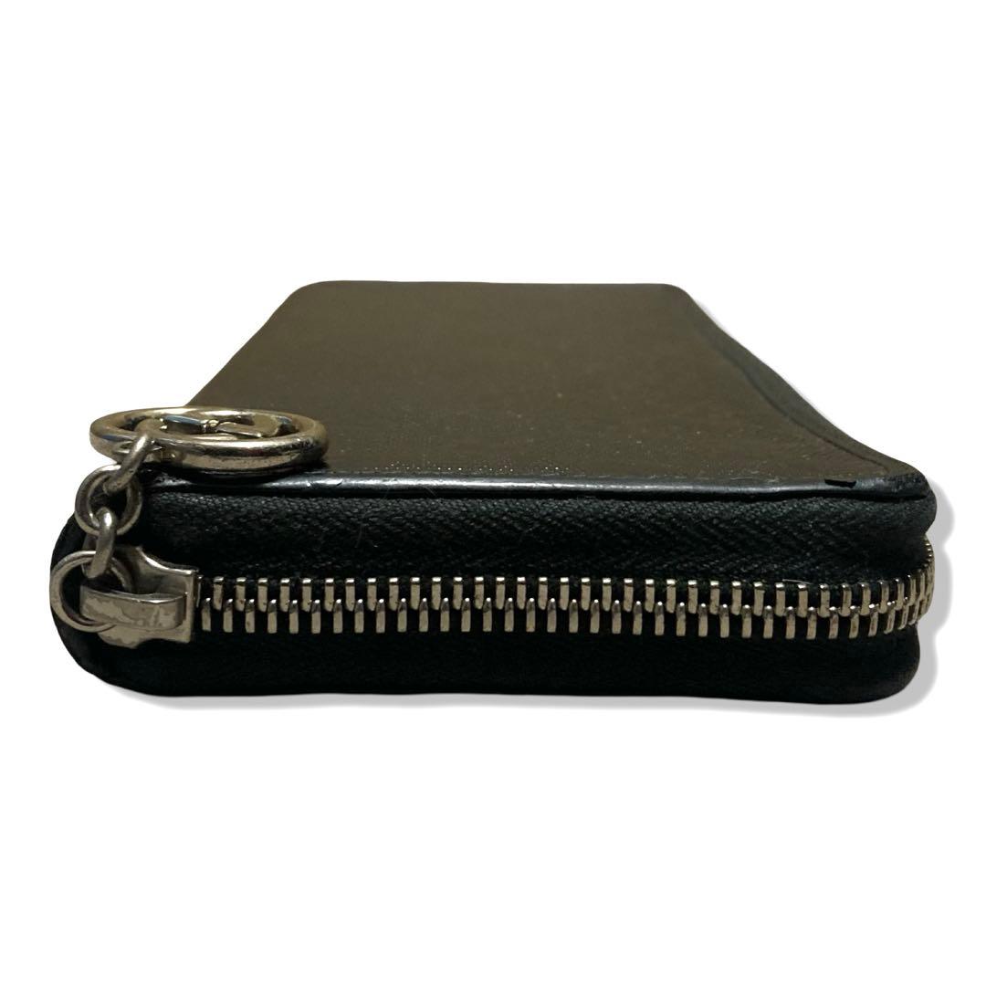 グッチ　長財布　ラウンドジップ　インプリメ　GG柄　インターロッキング　ブラック