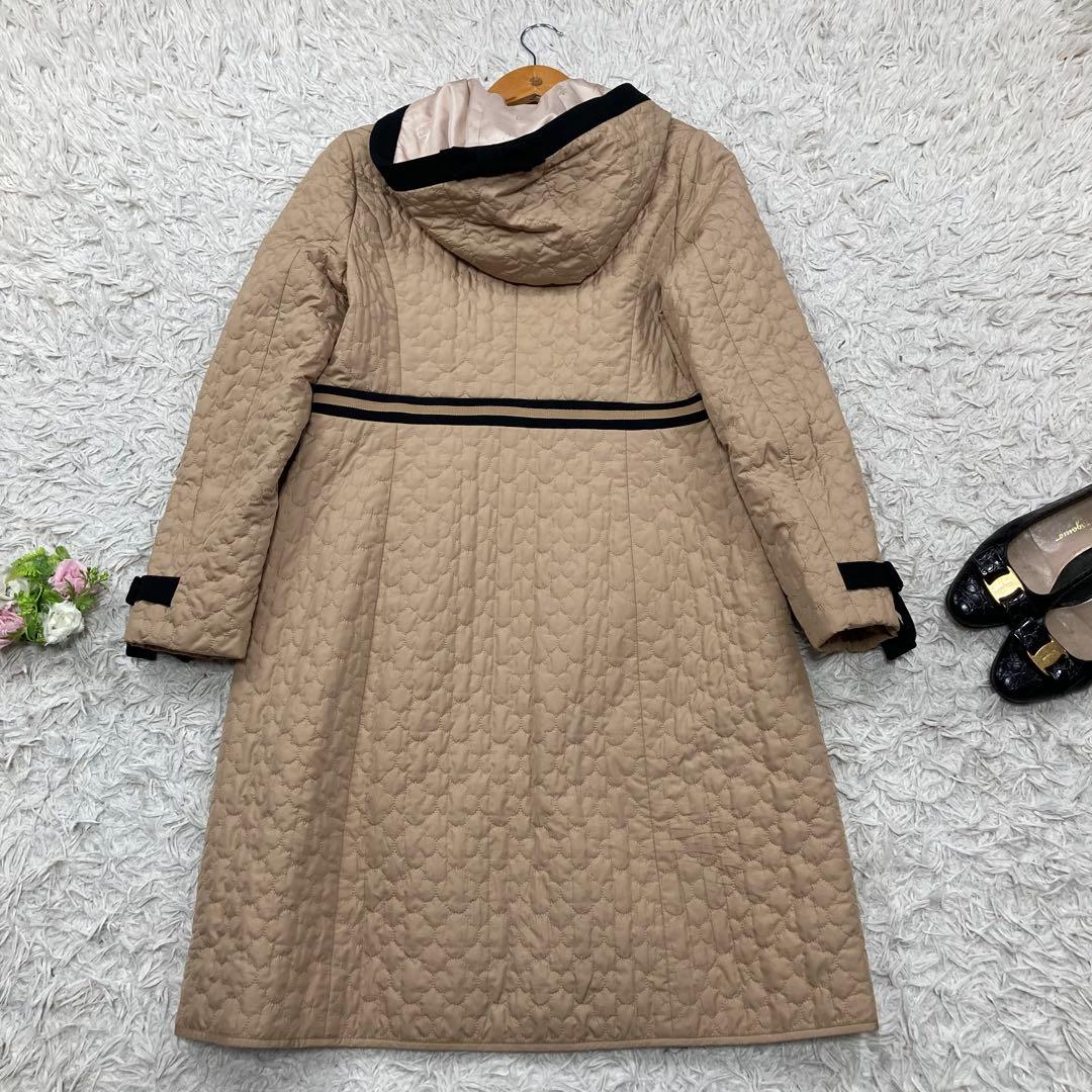 TOCCA トッカ 中綿入り フーディー キルティングコート 袖リボン