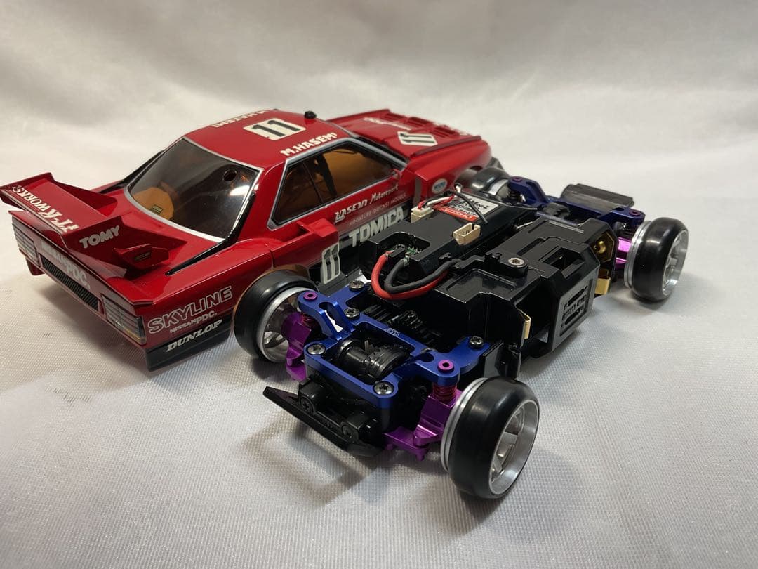 京商 ミニッツ AWD ドリフトスカイラインAFS2.4G基盤 アルミホイール付