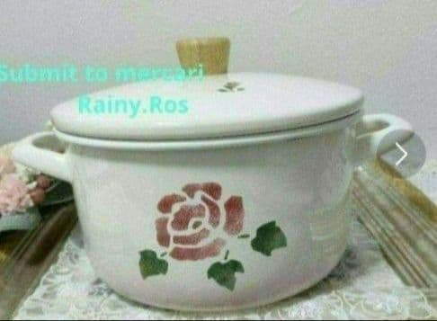 0764:マニー・イマン好き!マニーローズ　琺瑯キャセロール20 新品・未使用