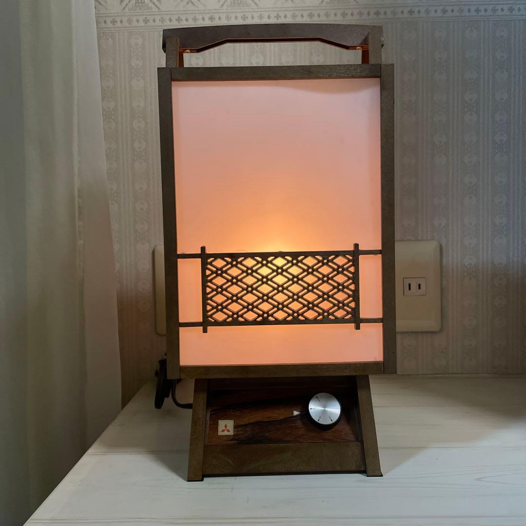 【美品】昭和レトロ 三菱電機白熱灯スタンド 行燈 希少
