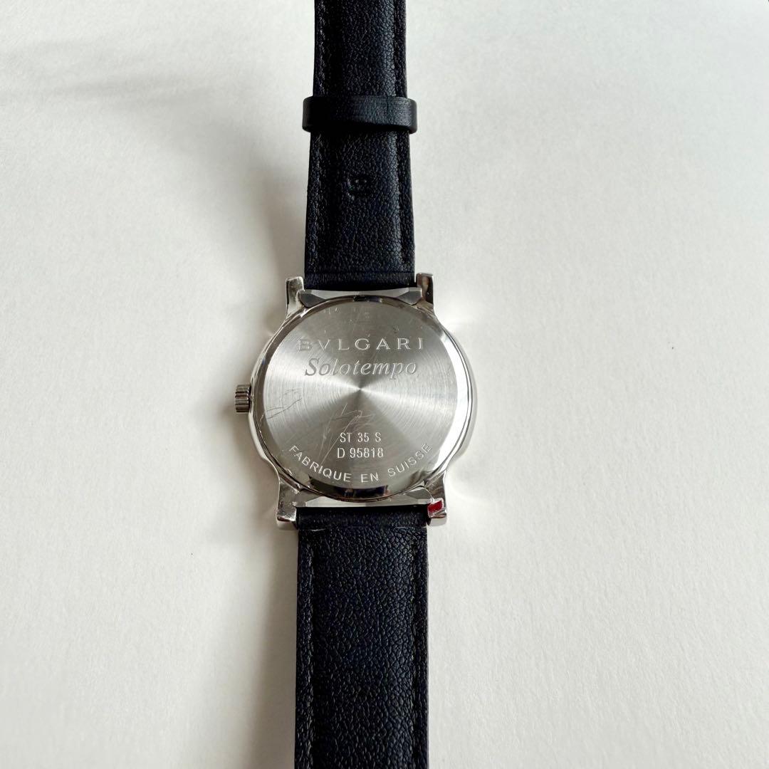BVLGARI ブルガリ ソロテンポクオーツ 革ベルト時計ST29S