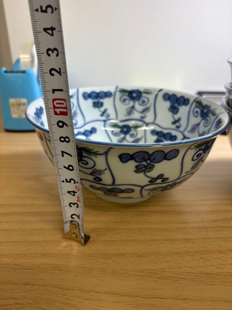 源右衛門窯　染錦なずな紋　麺鉢　源右衛門　4鉢おまとめセット