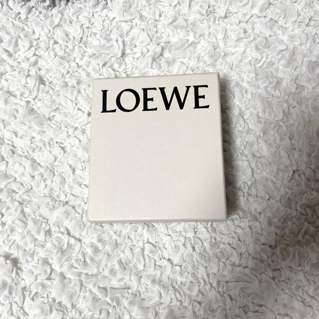 箱付美品✨LOEWE アナグラム　レザー 二つ折り財布　ロエベ　小銭入れ付　黒