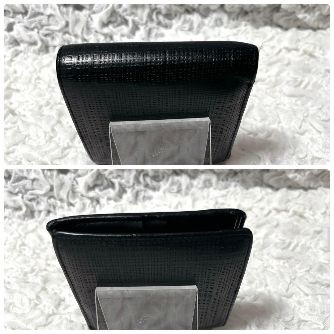 箱付美品✨LOEWE アナグラム　レザー 二つ折り財布　ロエベ　小銭入れ付　黒