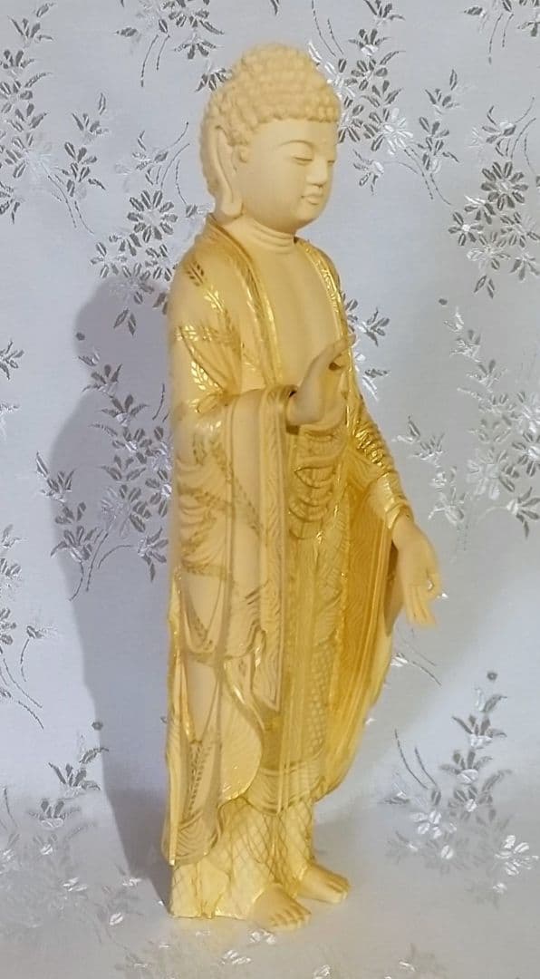 阿弥陀如来立像 5寸 像のみ #547 木彫 仏像