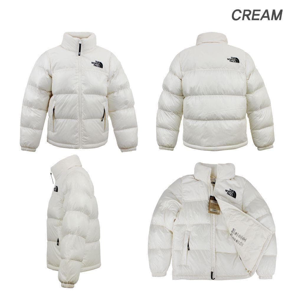 L/クリーム/韓国ヌプシ ダウンジャケット/レディース/ザノースフェイス/白近い