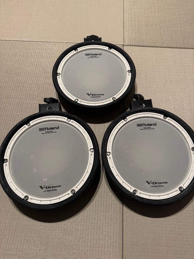 3x Roland PDX-8 電子ドラム スネア タム