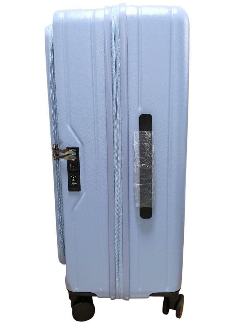 新品未使用品✨dスーツケース カップホルダー付き TSAロック ブルー Lサイズ