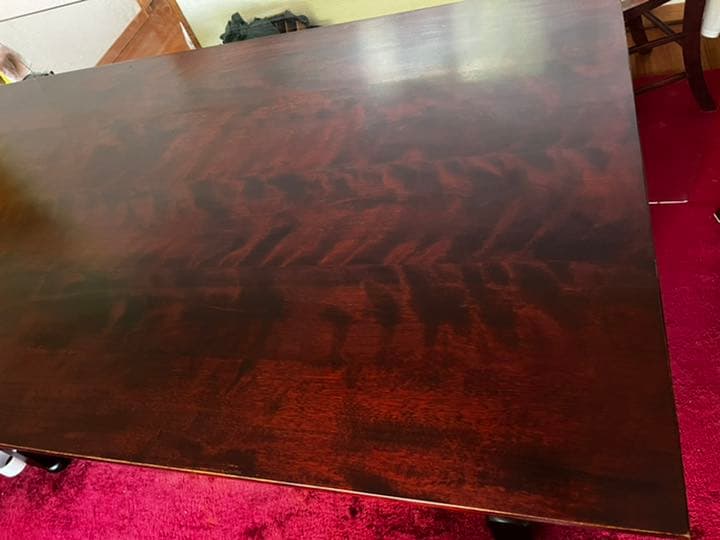 九州民藝家具⑤ ダイニングテーブル　桜ムク材　経年変化によるいい色合い