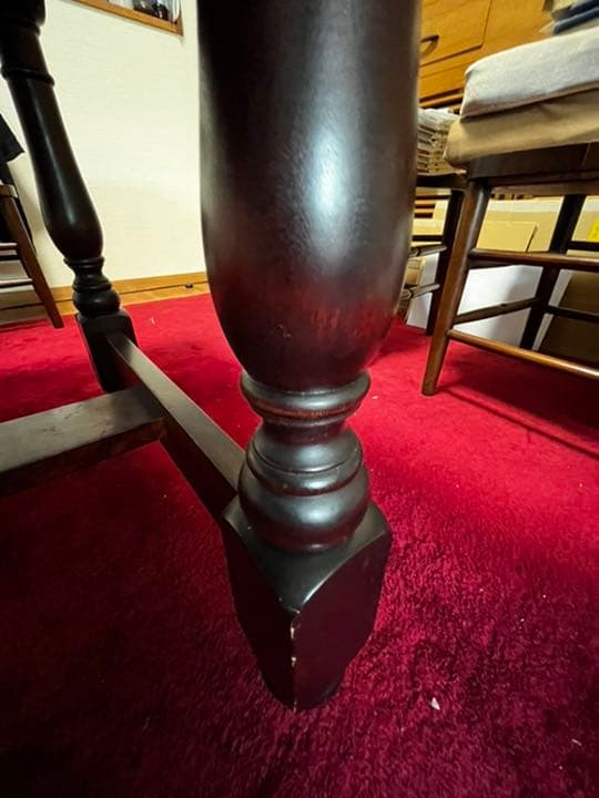 九州民藝家具⑤ ダイニングテーブル　桜ムク材　経年変化によるいい色合い