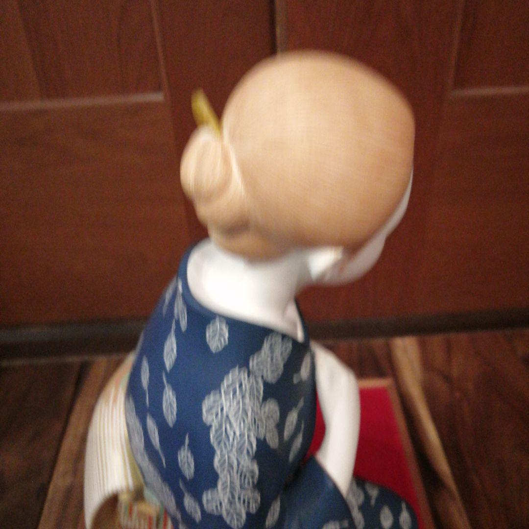 博多人形　 藍染の女 冨己子作